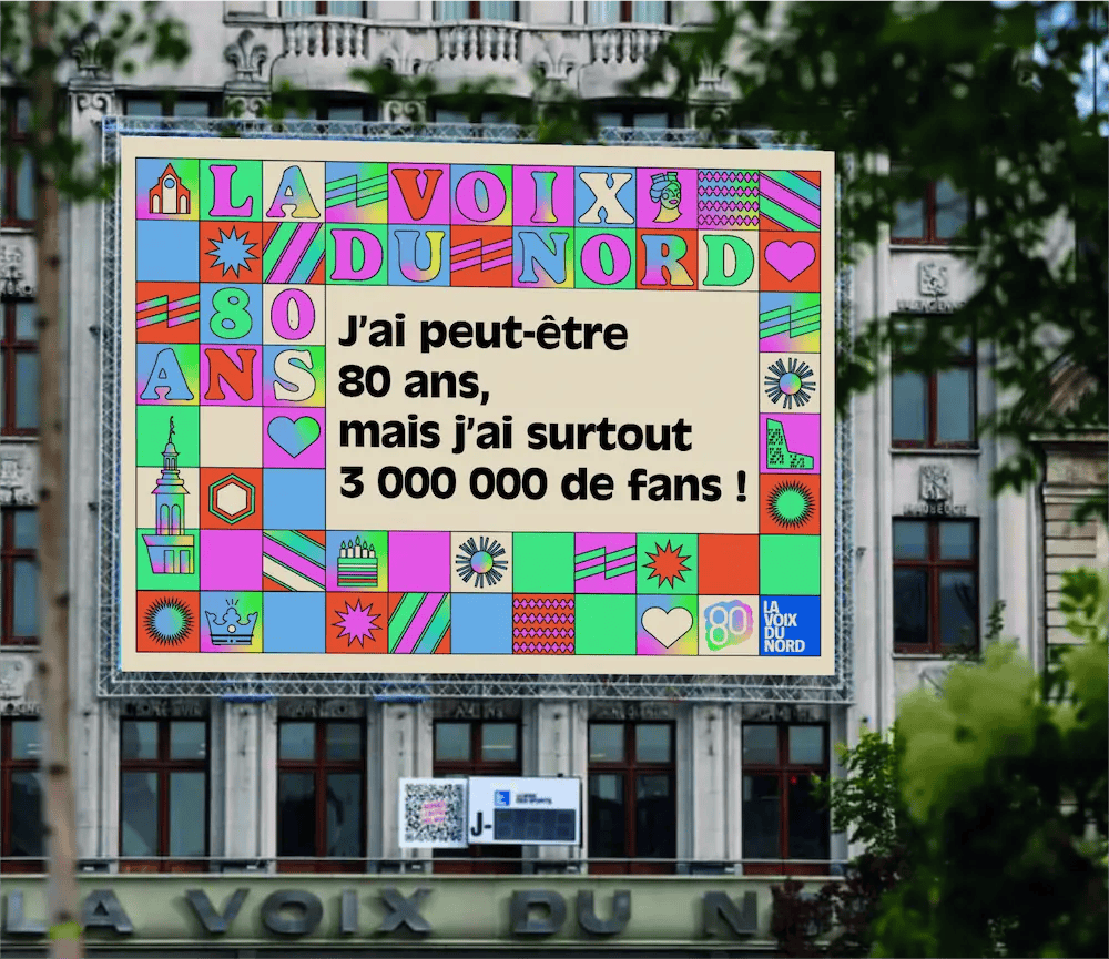 Bâche, façade La Voix du Nord, 80 ans